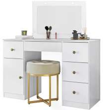 Comoda Penteadeira Camarim Sonhos Com Espelho 9904 Branco Moval