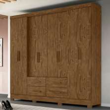 Guarda Roupa 8 Portas Alexis Castanho Wood
