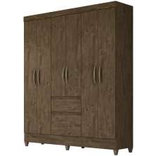 Guarda Roupa Casal 6 Portas 8993 Castanho Wood Moval
