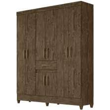 Guarda Roupa Casal 8 Portas 8353 Castanho Wood Moval