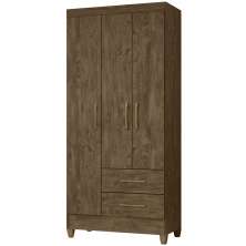 Guarda Roupa Solteiro 3 Portas 9513 Castanho Wood Moval