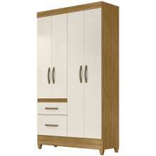 Guarda Roupa Solteiro 4 Portas 8520 Freijo Off White Moval