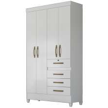 Guarda Roupa Solteiro 4 Portas 8704 Branco Flex Moval