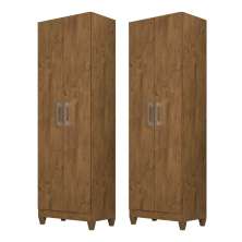 Kit 2 Armários Organizadores Multiuso Íris 2 Portas Castanho Wood - Moval