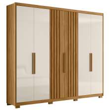 Guarda Roupa Casal Araguaia 6 Portas Freijó Off White Moval