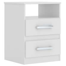 Mesa de Cabeceira Apolo Flex Branco com Rosa - Azul -  Lilás - Moval