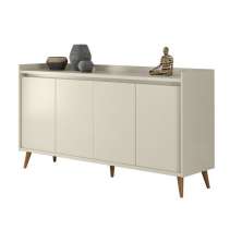 Buffet Aparador Retrô Delux 4 Portas Off White - MoveisAqui