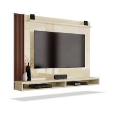 Painel para TV Dijon Off White com Naturale - Moveisaqui