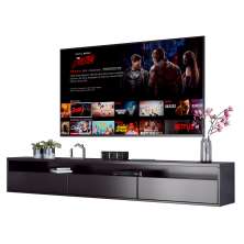 Rack Suspenso para TV Life 1.36 Preto Acetinado - MóveisAqui