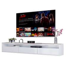 Rack Suspenso para TV Life 1.8 Branco Acetinado - MóveisAqui