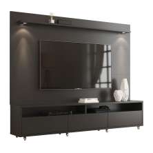 Rack com Painel Aspen 1.8 Preto - MoveisAqui
