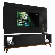 Rack com Painel Delux 1.8 Preto - MoveisAqui