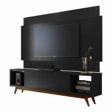 Rack com Painel Horizon 1.8 Preto - MoveisAqui