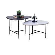 Conjunto de mesas de centro orgânica Mira estilo industrial moderna