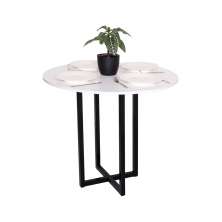 Mesa de jantar redonda branca 90cm para quatro lugares Miró