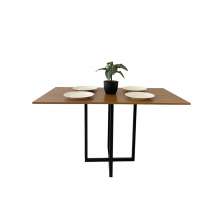 Mesa de jantar retangular 4 lugares Ipê Freijó 130x80cm moderna 