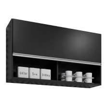 Armário de Cozinha Aéreo 100cm Basculante Mia M24 Preto - Mpozenato