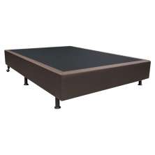Base Box para Cama Viúva 128x188cm Liz S05 Sintético Marrom - Mpozenato