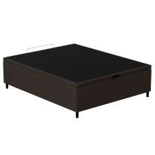 Base para Cama Box Baú Casal 138x188cm Hit I02 Suede Marrom - Mpozenato