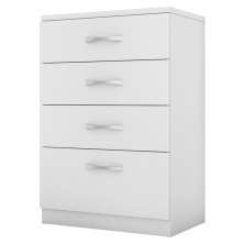 Cômoda Para Quarto 4 Gavetas Astral 02 Branco - Mpozenato