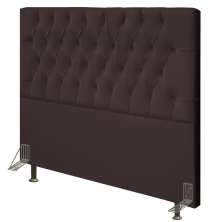 Cabeceira Cama Box Casal King 193cm Diamante D10 Corano Marrom - Mpozenato