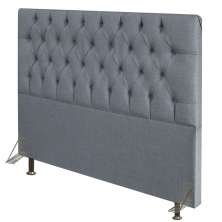 Cabeceira Cama Box Casal King 193cm Diamante D10 Linho Cinza - Mpozenato
