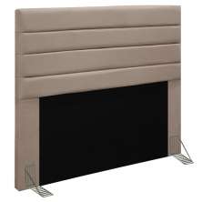 Cabeceira Cama Box Casal King 193cm Rubi D10 Suede Bege - Mpozenato