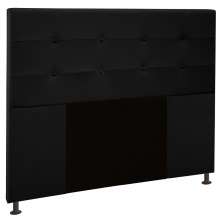 Cabeceira Cama Box Casal King 193cm Safira Sintético I02 Preto - Mpozenato