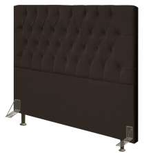 Cabeceira Cama Box Casal King 195cm Diamante Veludo J02 Marrom - Mpozenato