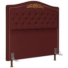 Cabeceira Cama Box Casal Queen 160cm com Tachas Imperial Veludo J02 Vinho - Mpozenato