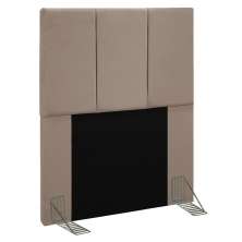 Cabeceira Cama Box Solteiro 90CM Pérola D10 Suede Bege - Mpozenato