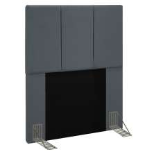 Cabeceira Cama Box Solteiro 90CM Pérola D10 Suede Cinza - Mpozenato