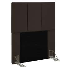 Cabeceira Cama Box Solteiro 90CM Pérola D10 Suede Marrom - Mpozenato