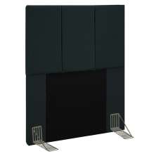 Cabeceira Cama Box Solteiro 90CM Pérola D10 Suede Preto - Mpozenato