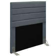 Cabeceira Cama Box Solteiro 90CM Rubi D10 Suede Cinza - Mpozenato