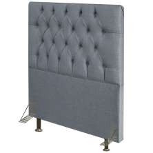 Cabeceira Cama Box Solteiro 90cm Diamante D10 Linho Cinza - Mpozenato