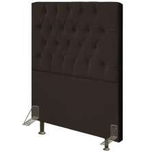 Cabeceira Cama Box Solteiro 90cm Diamante Suede J02 Marrom - Mpozenato