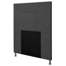 Cabeceira Cama Box Solteiro 90cm Safira Suede I02 Cinza - Mpozenato