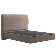 Cama Casal Flutuante Baú Cabeceira 140cm Fly S05 Linho Bege - Mpozenato