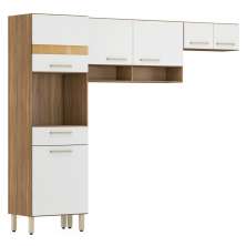 Cozinha Modulada Compacta 3 Peças Dama D02 Amendola/Branco - Mpozenato