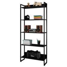 Estante 5 Prateleiras Studio Industrial M18 Preto - Mpozenato