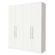Guarda Roupa 4 Portas 3 Gavetas Slow Motion Spazio F08 Branco - Mpozenato