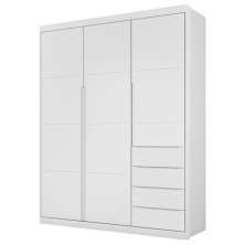 Guarda Roupa Infantil 3 Portas 4 Gavetas Lua P04 Branco - Mpozenato