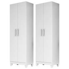 Kit 2 Armários Multiuso Organizador 2 Portas Astrid M07 Branco - Mpozenato
