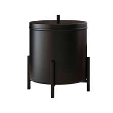 Lixeira Alumínio com Tampa 6L Luxe D09 Preto - Mpozenato