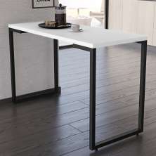 Mesa de Cozinha Multiuso Lanche Rápido Estilo Industrial 120x50cm BP Prattica F02 Branco - Mpozenato