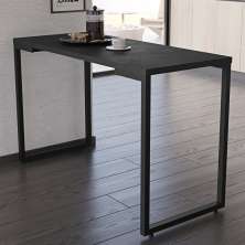 Mesa de Cozinha Multiuso Lanche Rápido Estilo Industrial 120x50cm BP Prattica F02 Preto - Mpozenato