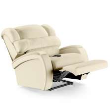 Poltrona do Papai Reclinável Kalie Controle Power Elétrico USB FH9 PU Bege - Mpozenato