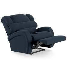 Poltrona do Papai Reclinável Kalie Controle Power Elétrico USB FH9 Veludo Azul - Mpozenato