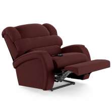 Poltrona do Papai Reclinável Kalie Controle Power Elétrico USB FH9 Veludo Vinho - Mpozenato